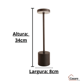 Luminária de Mesa Recarregável Sem Fio - Casare