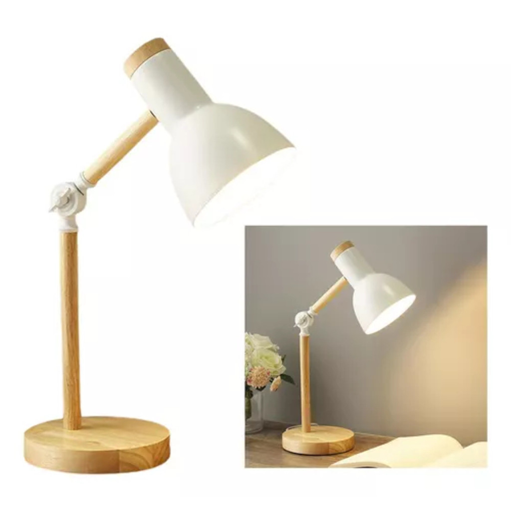 Luminária Arco Nórdico Articulado em Madeira